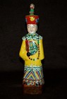 Antique Chinese Ceramic Sculpture 14  Emperor Qing Era C  1890 s
