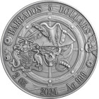 2024 Barbados Oxford Captains Of Fortune 2 Oz 999 Silver Antique Hr Coin