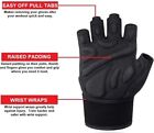 Women men Gym Gloves With Wrist Wrap Workout Weight Lifting Fitness Exercise Us