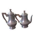 Antique Pewter  les   tains L     le De France  Malta Coffee Pot   Tea Potset