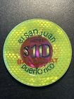  10 El San Juan Puerto Rico Casino Chip Baccarat   rare   Esj-10z Jeton