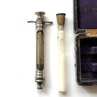 Antique Medical Surgical Syringe Glass Metal Hypodermic Case Set Late 1800 s