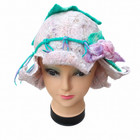 Fairy Felt Hat Handmade Wool Silk Fantasy Headpiece Cottagecore Festival Cosplay