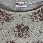Vintage Beaded Sweater By Michael Arts Hong Kong Hand Beaded Lined Pullover