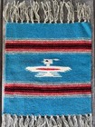 Southwest Place Mat Wall Hanging End Table 9   x10      2    Fringe Chimayo Wool