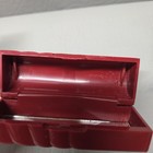 Avon Vintage Lipstick Case Mirror Red Gold Compact Makeup Holder Slot Container