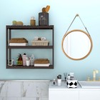 Domax Bamboo Bathroom Shelf 3-tier Wall Mount Storage Rack Multifunctional Ad   