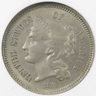 1873 Three Cent Nickel 3c  Closed 3  Anacs Ms61 Old Soapbox Holder  bn602 