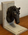 Black Painted Horse Head Neck Statue Figurine