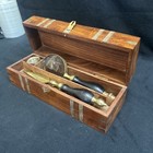 Brass Antique Magnifying Glass With Stand  Letter Nautical For Desk Decor