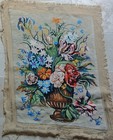Vintage Dutch Floral Bouquet Needlepoint Completed