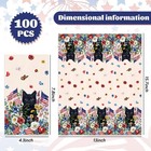 100pcs Patriotic Guest Napkin Black Cat Floral American Flag Disposable Paper