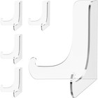 Acrylic Plate Stand 5 Pack Clear Easel Durable Triangular Display Holder New