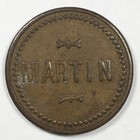 Davenport Or Waterloo  Iowa Martin Saloon Good For 5 Cents In Trade Token