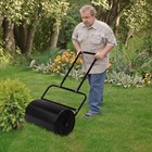 16 Gallon Lawn Roller Heavy-duty Steel Push pull Sod Roller 19   X 43   Black