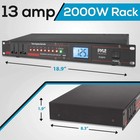Power Sequencer 10 Outlet 13 Amp 2000w Rack Mount Pco875 Pyle Conditioner Audio