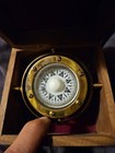 Antique Brass Gimbal In Wooden Box Maritime Nautical Ship boat Binnacle Compass