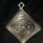 Vtg Square Copper Jello Mold trivet Heart Design Kitchen Decor Wall Hanging