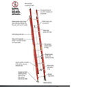 Werner 24 Ft  Fiberglass Extension Ladder  23 Ft  Reach Height  With 300 Lb Load
