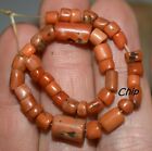 Small Antique Natural Red Coral Beads Collected From Nigeria Via African Trade
