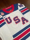 Jack Hughes Team Usa  Hockey Jersey White  2026 Milan Olympic Men s Size