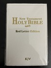 Holy Bible New Testament Red Letter Edition White Cover Pocket Book Small Size