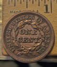 1845 Braided Hair Large Cent 1c Early Usa Copper Coin Vf-xf Details  Nice 