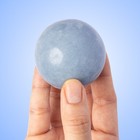 Angelite Sphere Stand Natural Polished Crystal Ball Decorative Stone Gift Decor