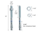 10 Pc 3 4 -10 X  Strong Bolt 2 Ii Concrete Wedge Anchor   Heavy Duty Fasteners