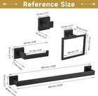 Towel Bar Set 5-piece  Black Bathroom Hardware Towel Rack Set Wall Mounte