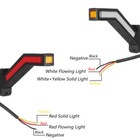 2x Led Side Marker Outline Stalk Light Lamp Trailer Truck Lorry Indicator 12-24v