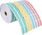 8000 Assorted Double Raffle Tickets 2000 Per Roll 50 50 Blue Green Red Yellow