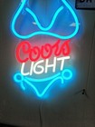 Vtg Coors Light Beer Bikini Bar Pub Led Neon Light Sign Gift Home Sexy 12 x8 5 
