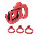 Usa Ship Color Red  black Male Chastity Cage Device Lock