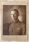 Rare  Ww1 U s  Army Air Service Pilot W  Dallas Wings C1917 Photo In Holder