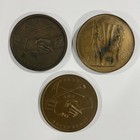 Bronze Commemorative Medals Lot Of 3 Buchanan Jefferson Tyler 1801 1841 1857