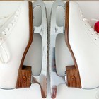 Vintage Riedell White Figure Skates Size 6w W  John Wilson Aspire Blades   Women