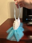 Tooth Fairy Hanging Pillow W aqua Blue Skirt-unused - Handmade - Free Shipping