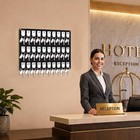 Acrylic Key Holder Board With 30 Hooks - Wall Mount Organizer  Black Home Decor