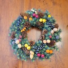 Vintage- 1954 Shenandoah Mcm Winter Holiday Fruit Wreath 16  With Original Box 