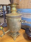  5545 Antique  1856   Russian Brass Samovar  Teapot Urn  See Pics 