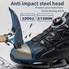 Work Shoes For Man Steel Toe Indestructible Work Boots Non Slip Hiking Boots Us