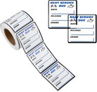 300pcs Car Oil Change Stickers 2x2 Removable Vinyl Next Service Due Labels  new 