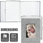 Photo Album 4x6 100 Pockets  Slip-in Picture Albums  Linen Cover Top Loader Vert