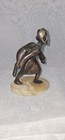 Vintage Hand Made Arabic Middle Eastern Bronze Statuette Depicting A Merchant