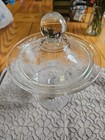 Paden City Meadow Bloom Etched Footed Candy Jar