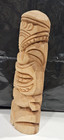 Tiki Statue Hand Carved Wooden Figure Figurine 10  Artist Signed Tanga 2003