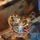 Resin Fantasy Dragon And Wizard Statue Figurine Collectible