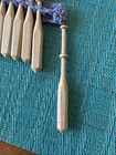 Vintage Lot Of 15 Wooden Lace Bobbins Handmade