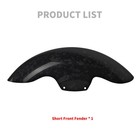 Forged Carbon Fiber Front Short Fender For Harley Touring Street Glide 2009-2023